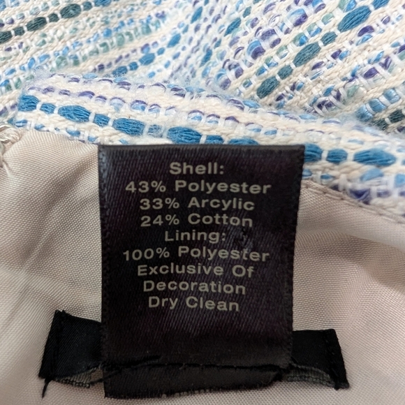 Ann Taylor Factory Blue Tweed Sheath Dress | Size 8 | EUC Professional - Picture 12 of 15